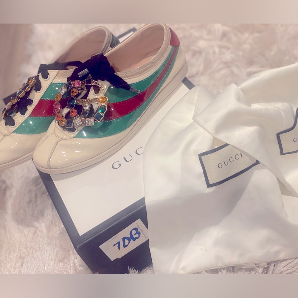 Gucci Falacer Patent Leather Sneakers Size 6